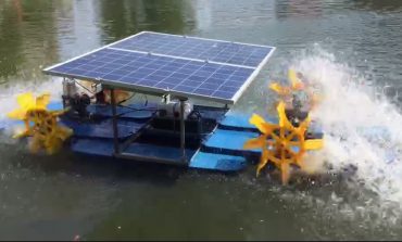 Solar paddle wheel aerator - সোলার এয়ারেটর