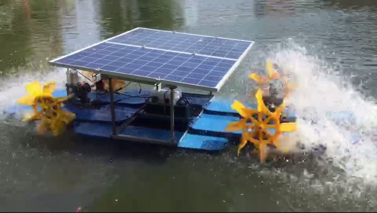 Solar paddle wheel aerator – সোলার এয়ারেটর