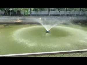 Fountain aerator set in Sylhet, Bangladesh for fish culture and recreational purpose